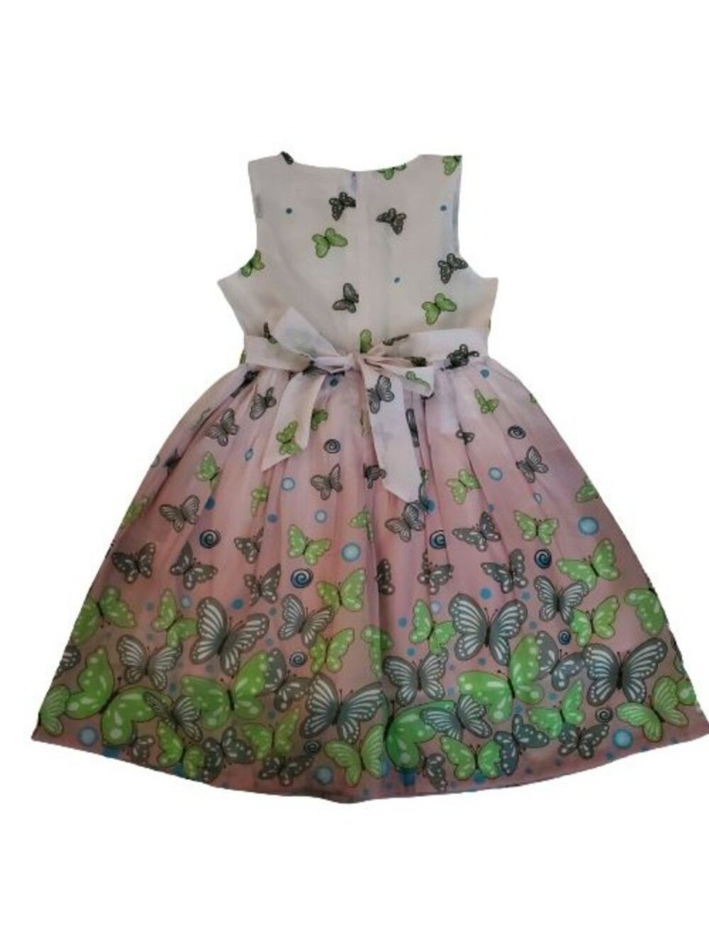 Sunny Fashion Girls Butterfly Green Double Bow Tie Summer Beach Sundress Sz 7/8 - Picture 7 of 16